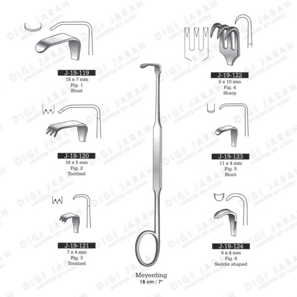 رترکتور میردینگ دندانه دار J-19-120 surgicon 16*5MM