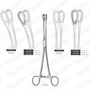 رینگ فورسپس بدون عاج J-20-761 surgicon 25cm