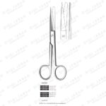 قیچی یک سر تیز J-22-012 surgicon 14cm